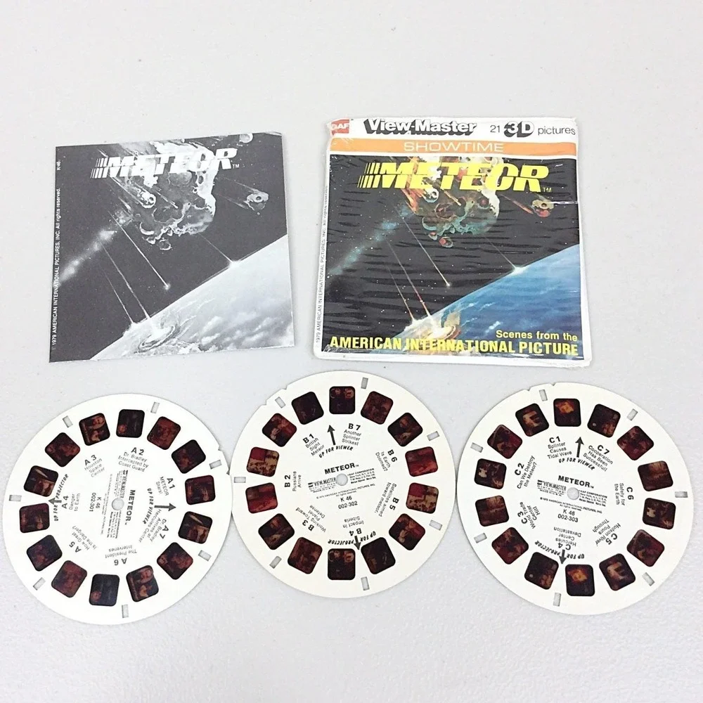Vintage 1979 GAF View Master 3‎ Reel Set Meteor K46
